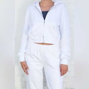 Brandy Melville Crystal Hoodie White